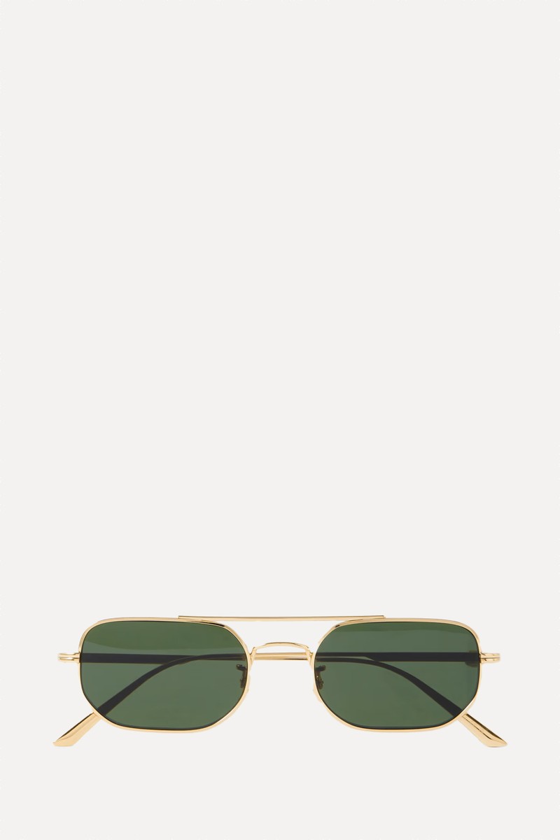 1989C Aviator-Style Gold-Tone Sunglasses from OLIVER PEOPLES X KHAITE