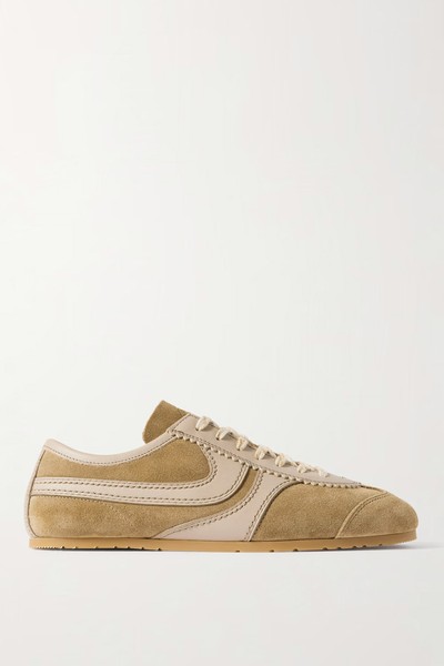 Leather-Trimmed Suede Sneakers from Dries Van Noten