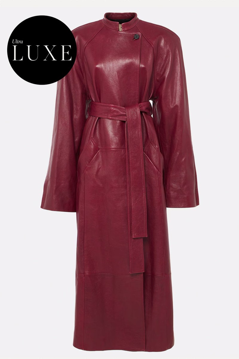 Rothen Leather Wrap Coat from Khaite