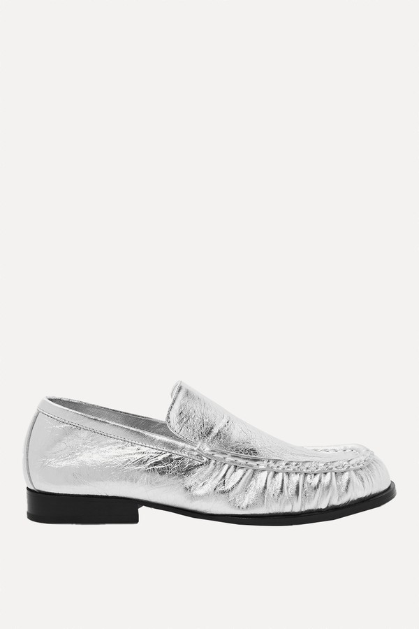 Metallic Leather Loafers from DRIES VAN NOTEN