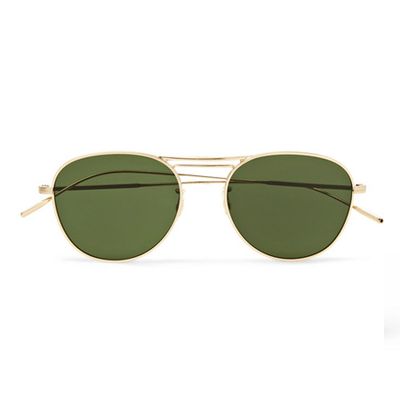 Cade Aviator-Style Gold-Tone Sunglasses from Oliver Peoples