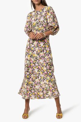 Floral Silk Midi Dress from Les Reveries