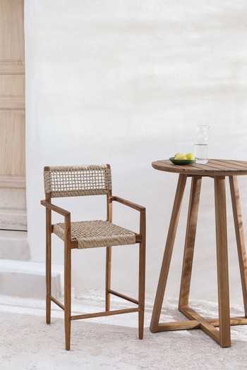 Teak Wood High Garden Stool Orebro from Skulm