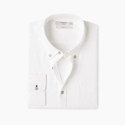 100% Linen Slim-Fit Shirt from Mango