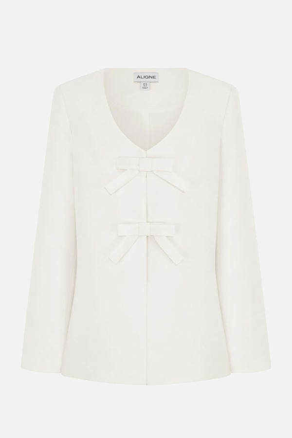 Beau Bow Satin Blazer