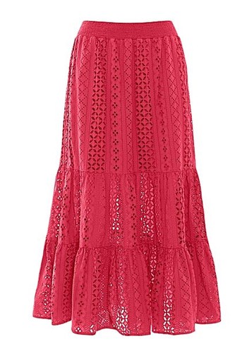 Tulip Ruffle Midi Skirt from Paolita