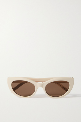 Monogram H Cat-Eye Acetate Sunglasses from Saint Laurent Eyewear