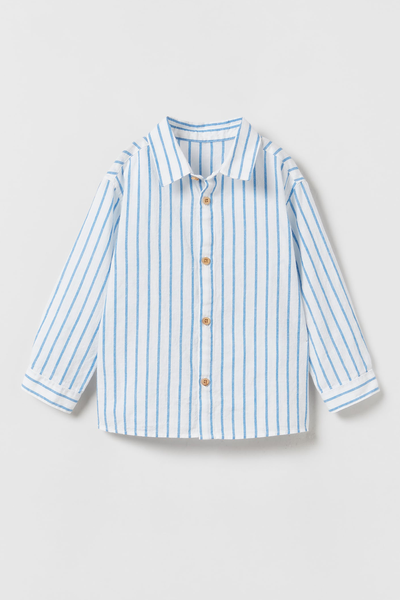 Striped Linen Blend Shirt