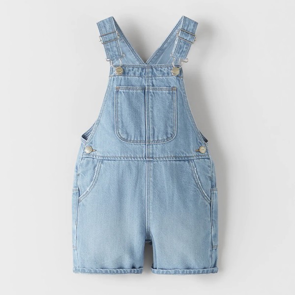 Denim Dungarees With Pocket