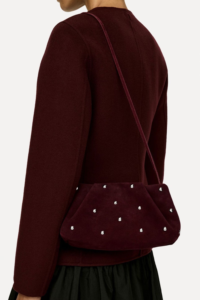 Studded Suede Clutch from Arket