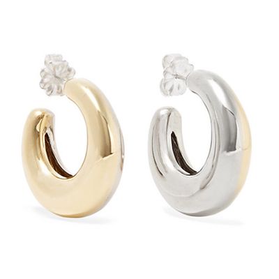 Two-Tone Bubble Hoop Earrings from Leigh Miller