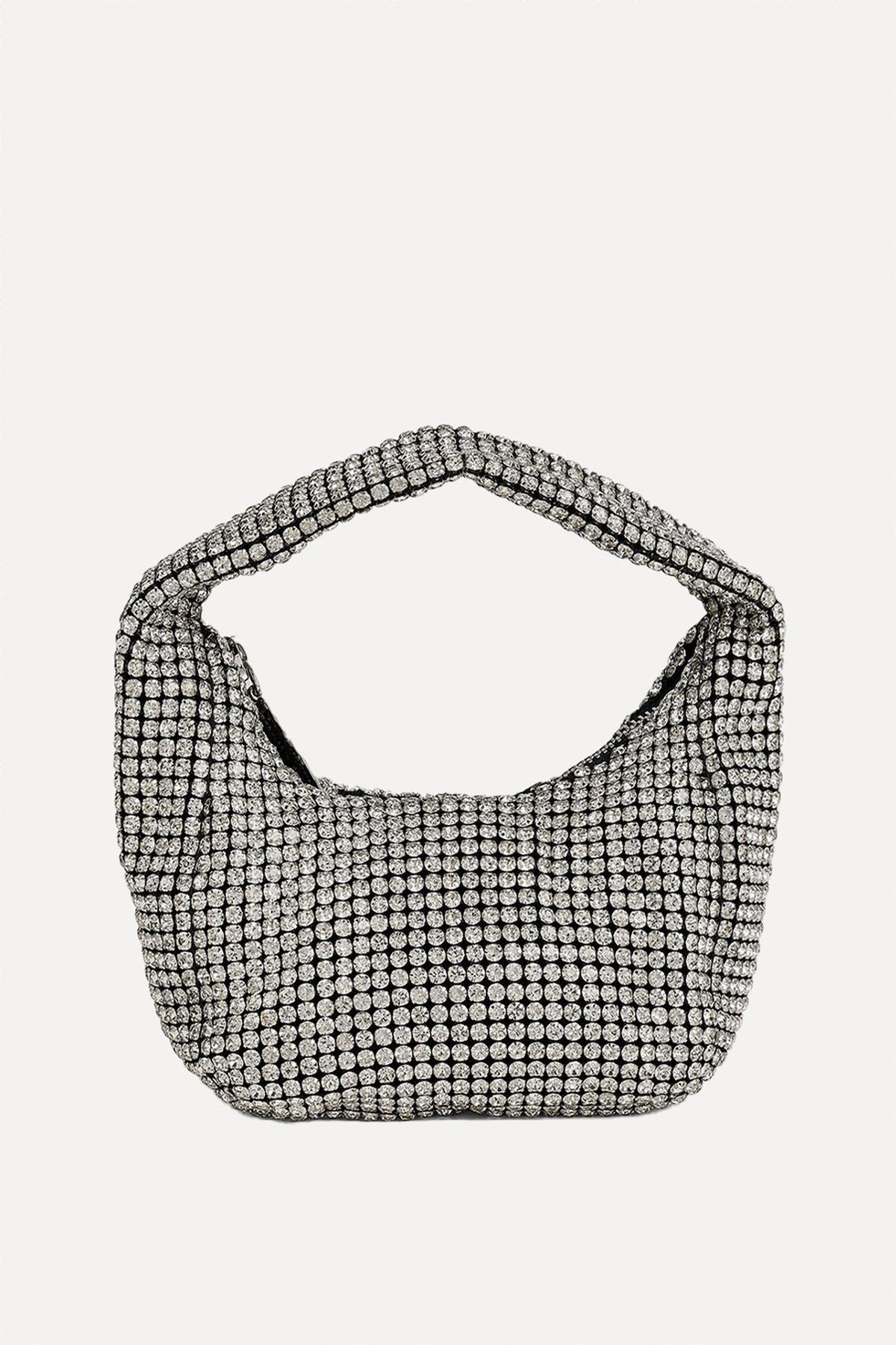 Crystal-Embellished Hobo Bag from Charles & Keith