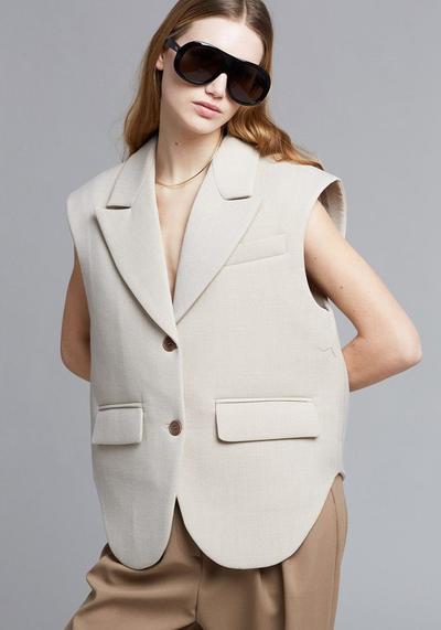 Padded Tailored Vest from The Frankie Shop