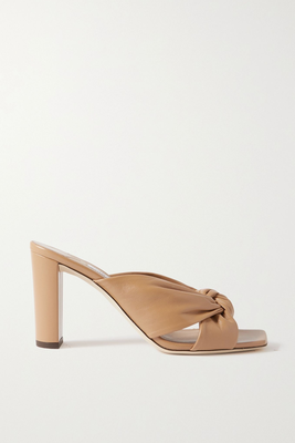 Avenue 85 Knotted Leather Mules from Jimmy Choo