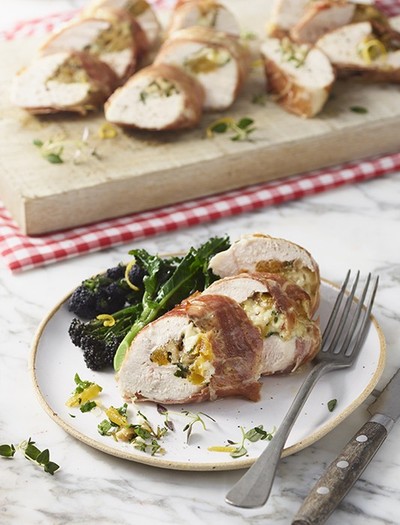 Brie, Apricot & Walnut-Stuffed Chicken Breast