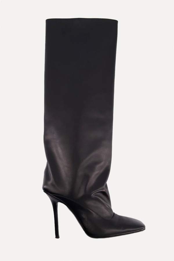 Leather Over-The-Knee High Square Toe Boots from The Attico