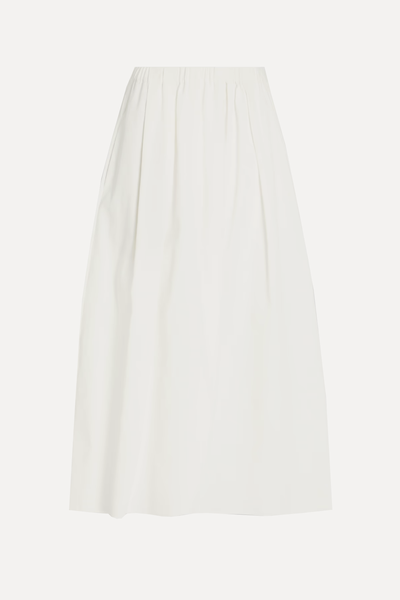 Ribbed Slub Woven Midi Skirt from Vince