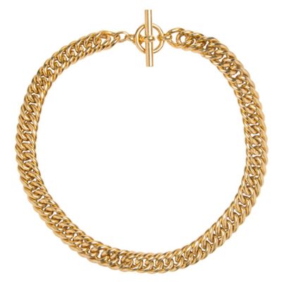 Small Gold Curb Chain Necklace from Tilly Sveaas
