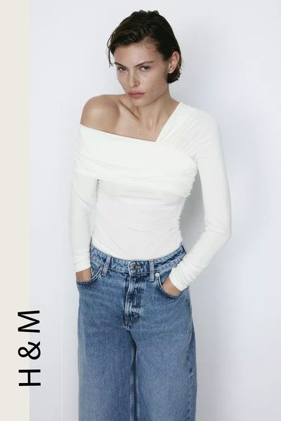 Asymmetric-Neck Top  from H&M