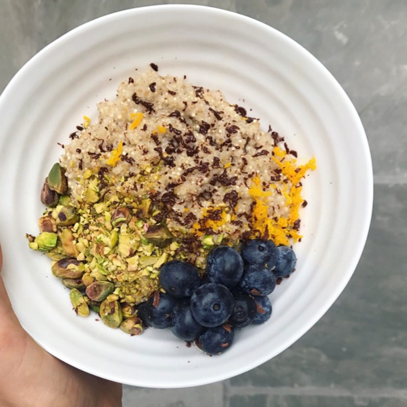 Quinoa Porridge With Orange Zest And Dark Chocolate