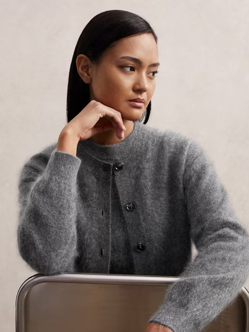 Mel Brushed Cashmere Cardigan