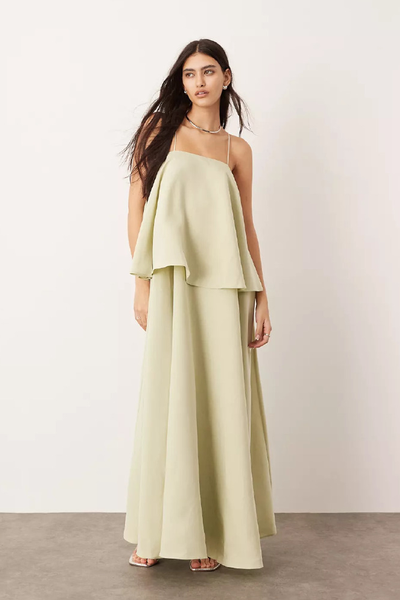 Strappy Square Neck Maxi With Dramatic Drape Detail from ASOS Edition