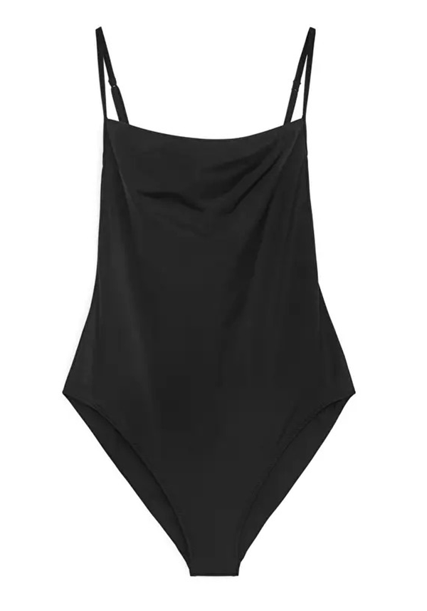 Square-Neck Swimsuit