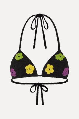 Cluster Flower Bikini Top from Cro-Che
