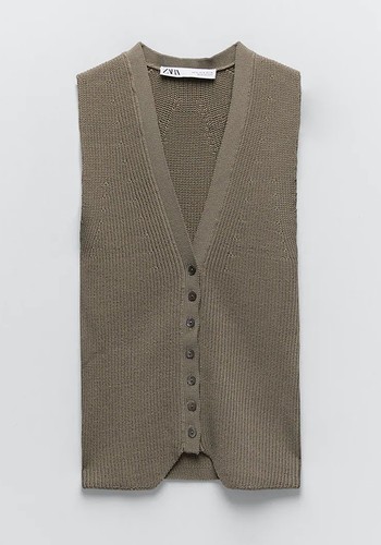 Ribbed Knit Vest from Zara