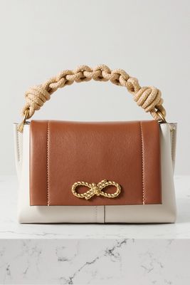 Bow Rope-Trimmed Two-Tone Leather Shoulder Bag, £850 | Anya Hindmarch