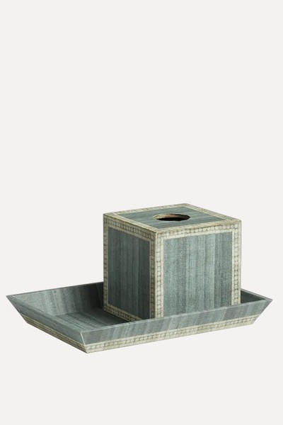 Longshan Tissue Box & Tray from OKA