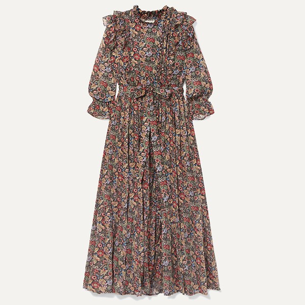 Esme Ruffled Floral-Print Cotton-Voile Maxi Dress from Dôen