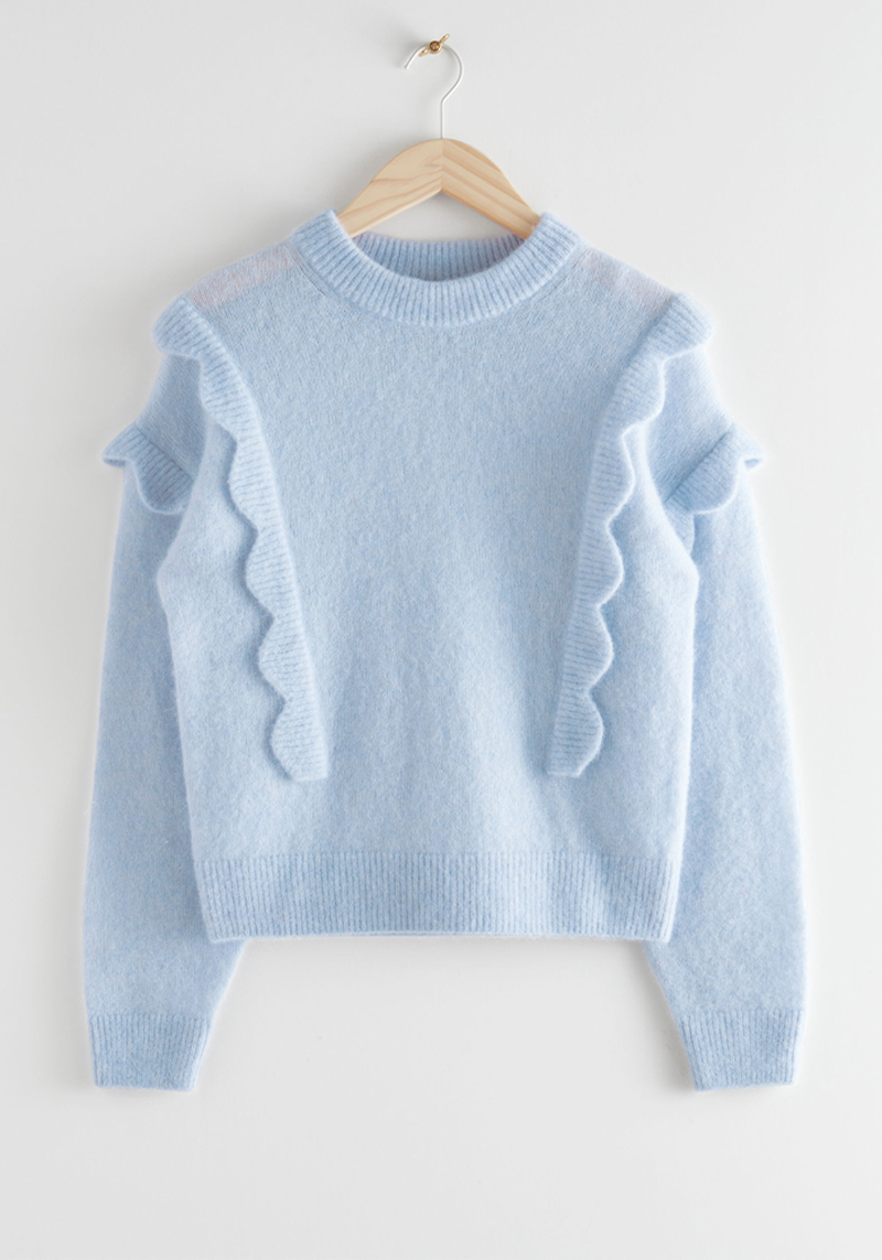 Alpaca Blend Scallop Knit Sweater from & Other Stories