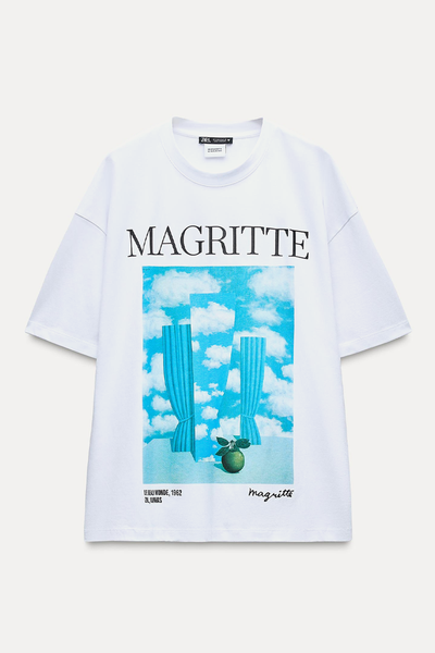 René Magritte Print T-Shirt from Zara