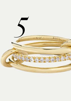 Sonny Set Of Three 18-Karat Gold Diamond Rings from Spinelli Kilcollin