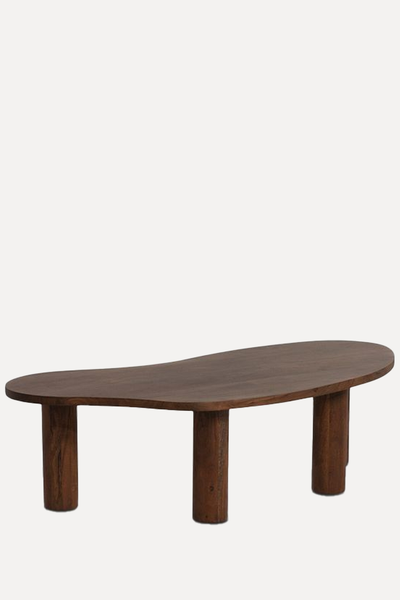 Acacia Wood Organic Shape Coffee Table from Canova