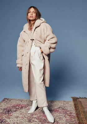 Oversized Longline Toggle Teddy Coat  from Nasty Gal