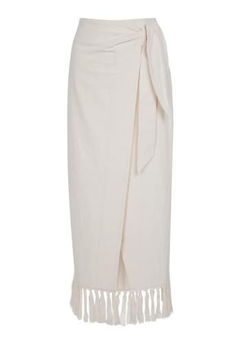 Randi High-Rise Cotton Midi Skirt from Nanushka