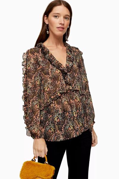 Autumn Leaf Print Shirt