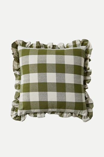 Frilled Check Cushion