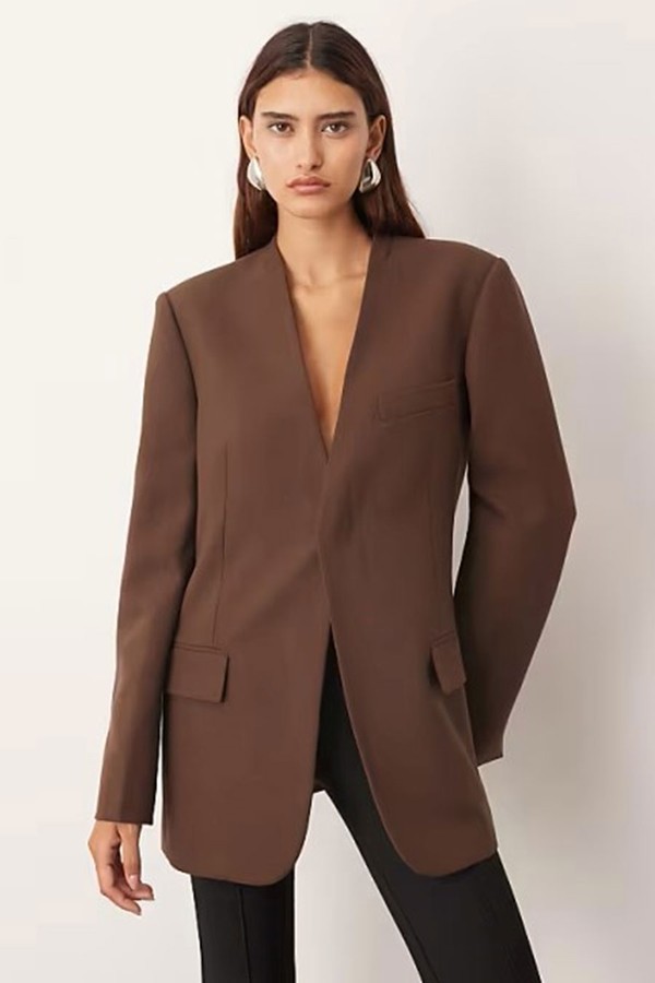 Collarless Straight Blazer from Arrange