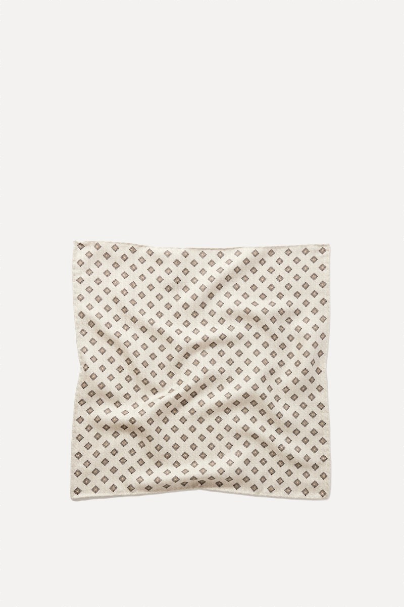 Silk-Jacquard Pocket Square from Brunello Cucinelli