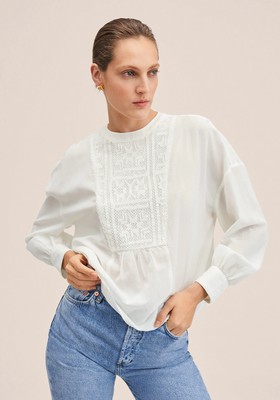 Embroidered Blouse from Mango