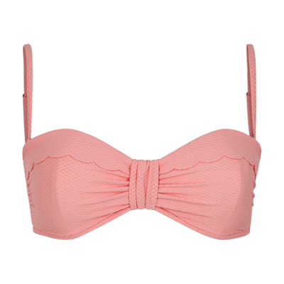 South Beach Pink Scalloped Bikini Top from Heidi Klein