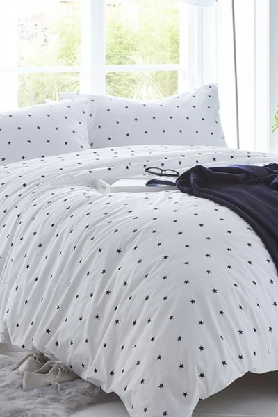 Organic Navy Stars Cotton Duvet Set from Little Lucy Willow