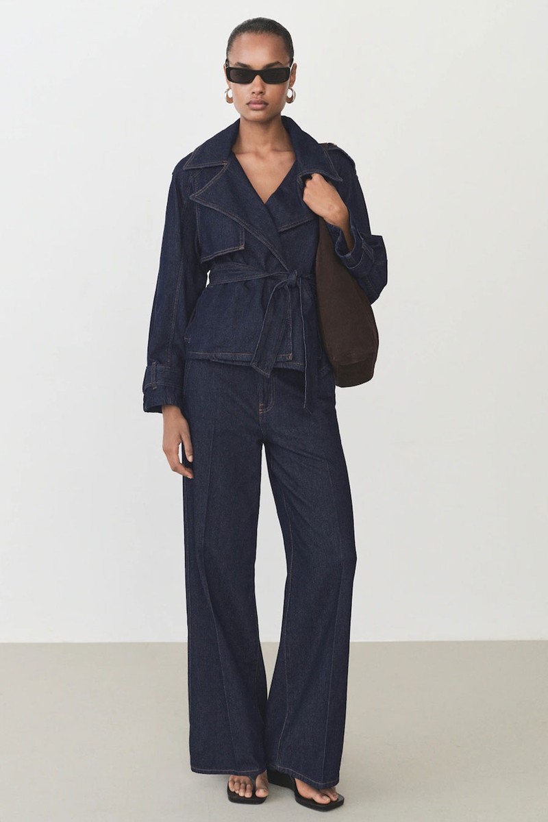 High-Waisted Wideleg Jeans from Mango