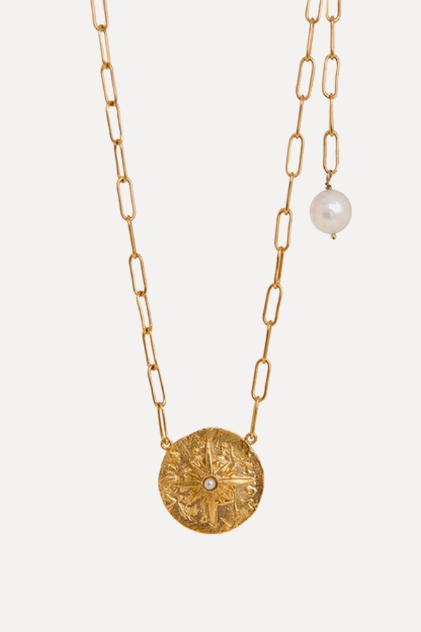 Gold Moral Compass Necklace