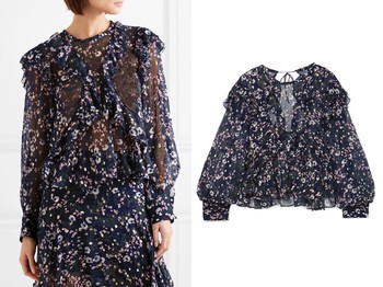 Muster Floral Print Fil Coupé Silk Blend Georgette Blouse from Isabel Marant