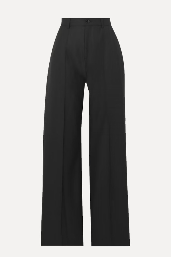 Wool Wide-Leg Pants