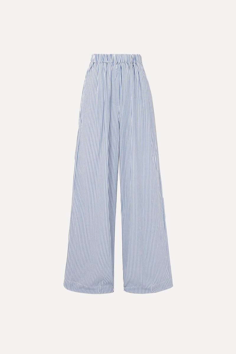 Striped Twill Wide-Leg Pants from The Frankie Shop